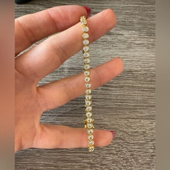 Tennisābezel set braceletāN654 - Picture 4 of 8